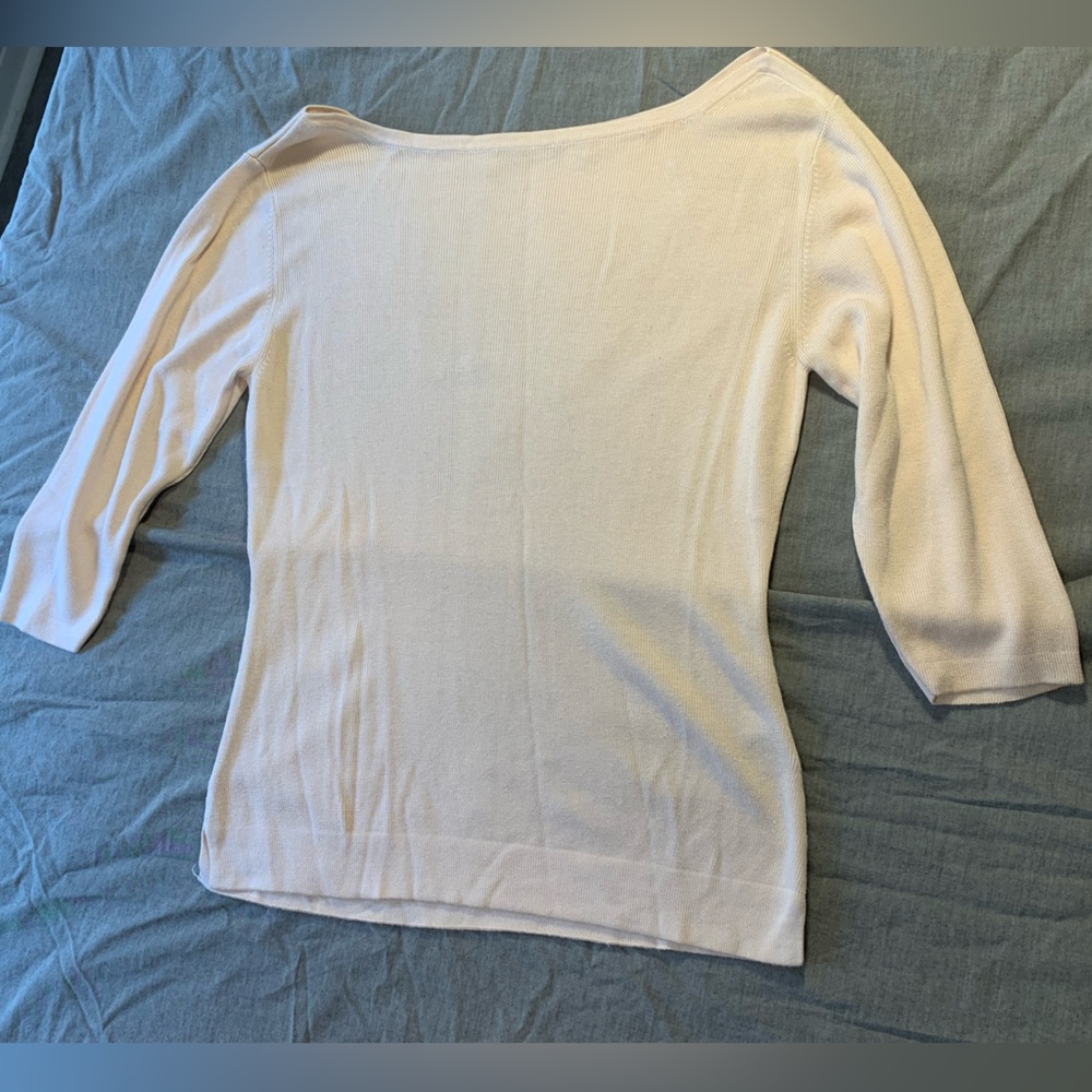 Rina Rossi Off-the-Shoulder Cream Sweater